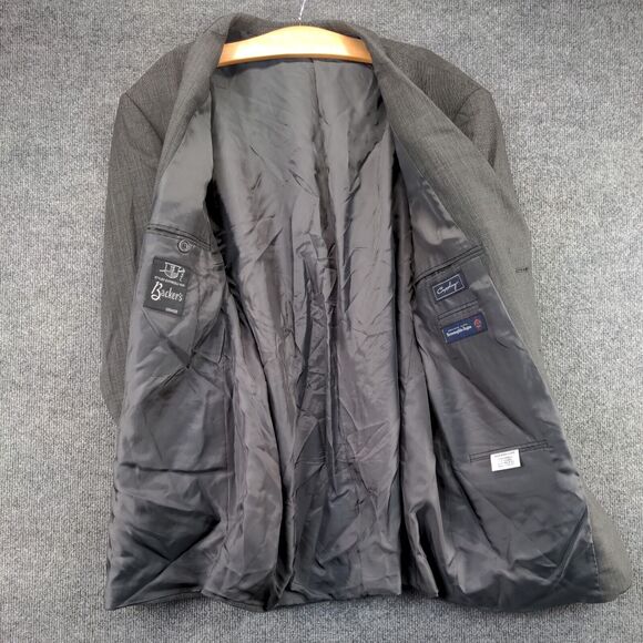 Ermenegildo Zegna Wool Blazer Jacket Mens Size 48 Gray 3 Button Pockets - Picture 11 of 14